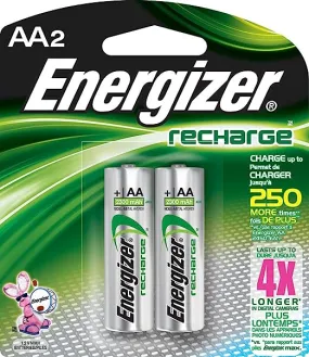 Energizer Extreme Rechargeable AA Batteries NH15 BP2