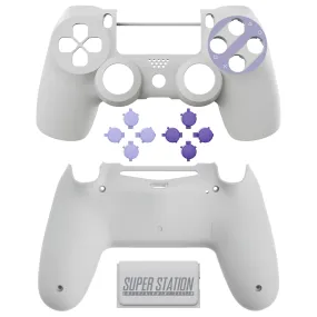 eXtremeRate Classics SNES Style Front Back Shell Touchpad for Controller, Replacement Housing Shell with Face Buttons for PS4 Slim PS4 Pro CUH-ZCT2 Controller - SP4SX08
