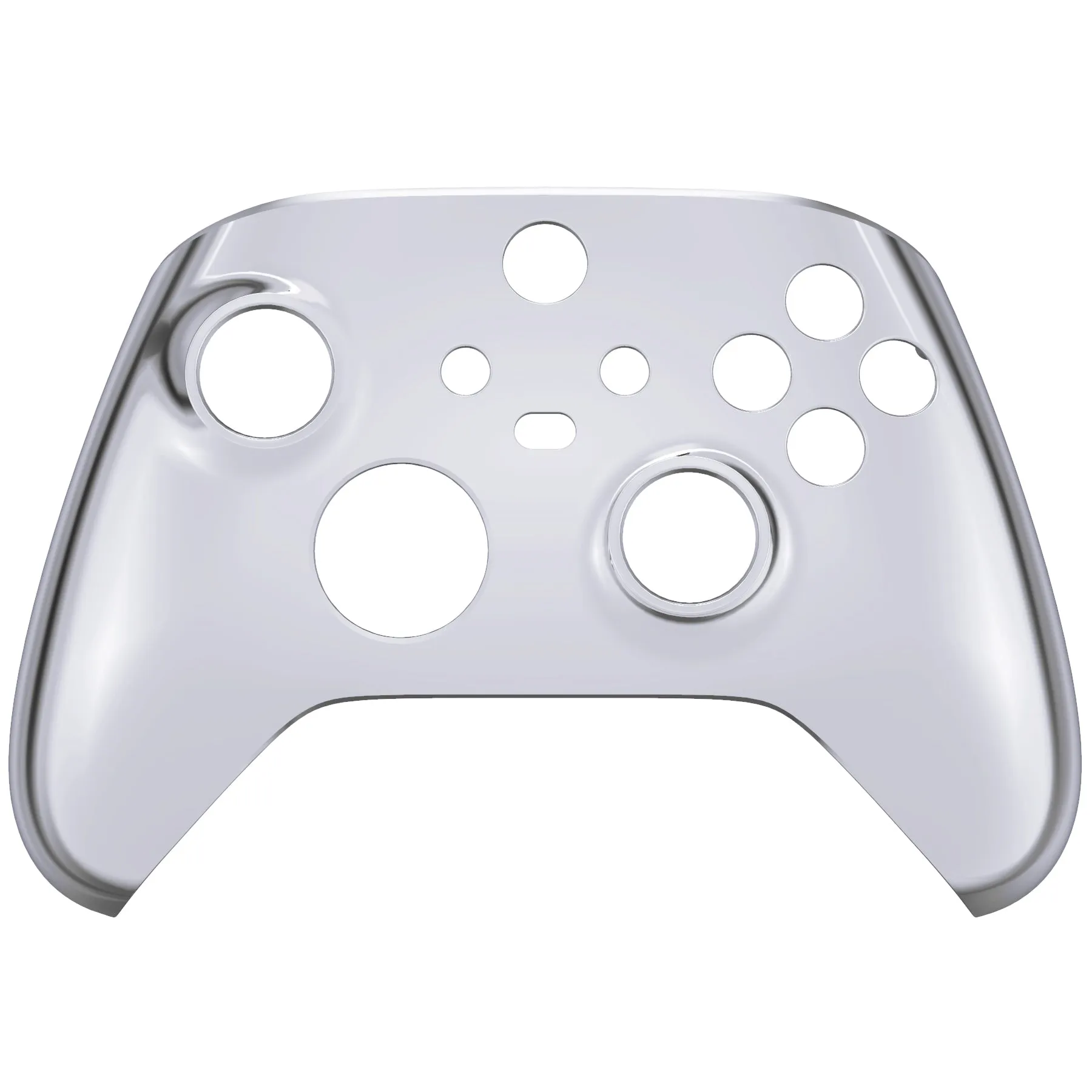 eXtremeRate Replacement Front Housing Shell for Xbox Series X Controller, Chrome Silver Custom Cover Faceplate for Xbox Series S Controller - Controller NOT Included - FX3D402