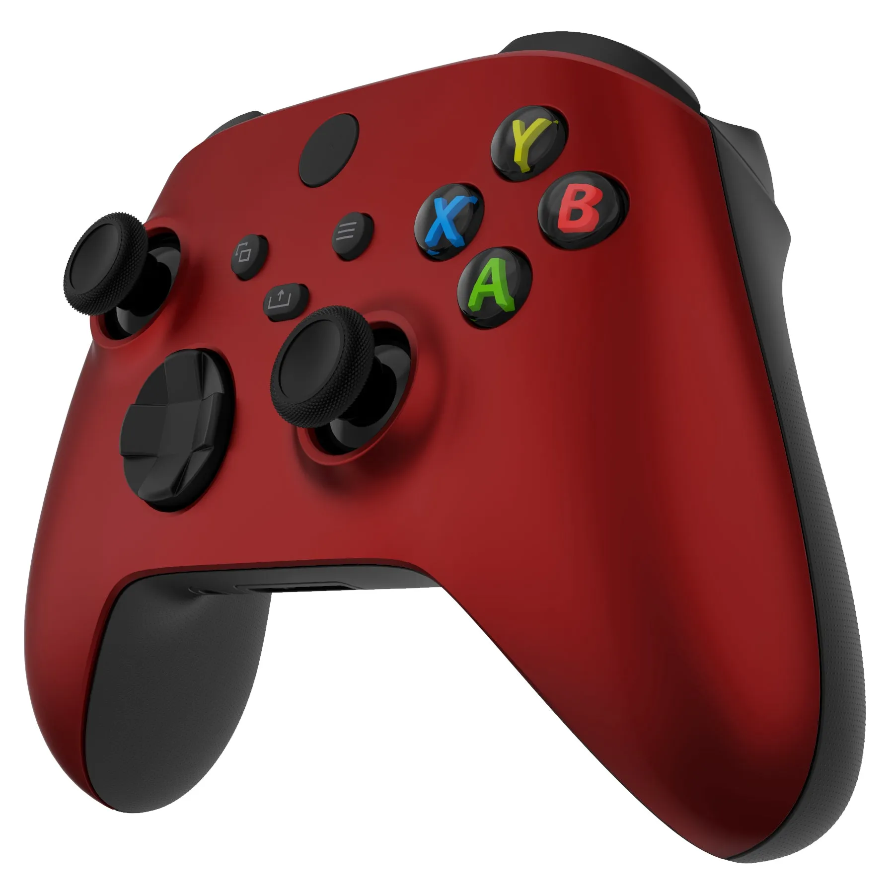 eXtremeRate Scarlet Red Replacement Part Faceplate, Soft Touch Grip Housing Shell Case for Xbox Series S & Xbox Series X Controller Accessories - Controller NOT Included - FX3P303