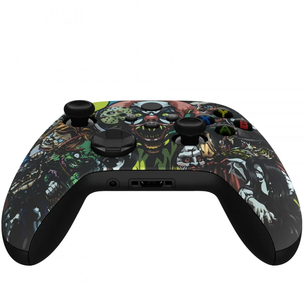 eXtremeRate Scary Party Replacement Part Faceplate, Soft Touch Grip Housing Shell Case for Xbox Series S & Xbox Series X Controller Accessories - Controller NOT Included - FX3T104