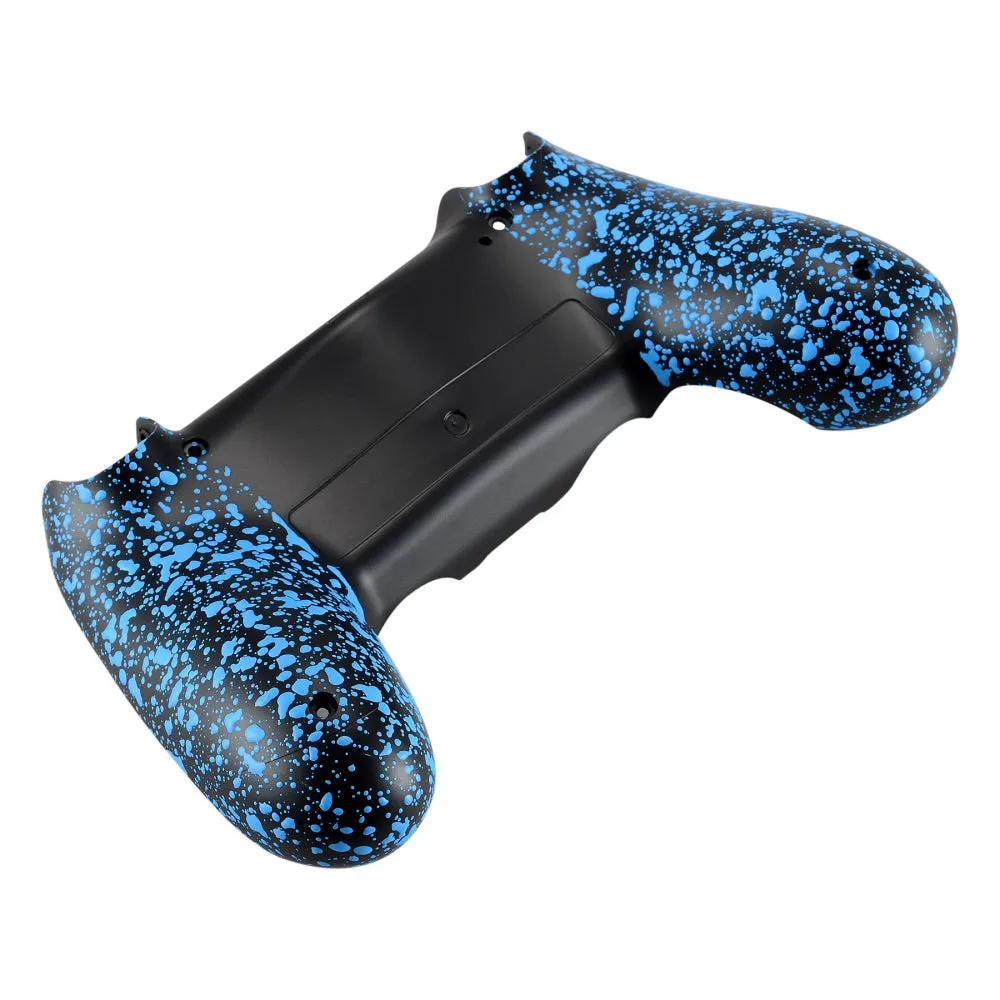 eXtremeRate Textured Blue Bottom Shell Game Improvement Repair for PS4 Slim Pro Controller JDM-040  JDM-050 JDM-055 - SP4BR03