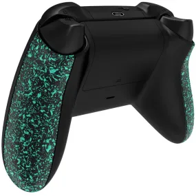 eXtremeRate Textured Light Green Soft Touch Grip Back Panels, Comfortable Non-Slip Side Rails Handles, Game Improvement Replacement Parts for Xbox Series S / X Controller - Controller NOT Included - PX3P352