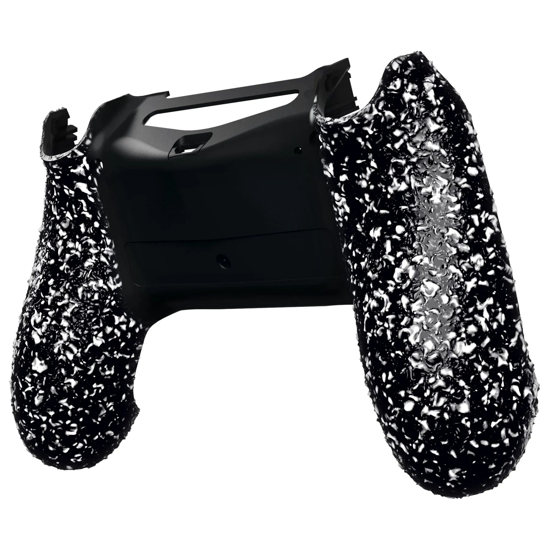 eXtremeRate Textured White Comfortable Non-slip Back Shell for PS4 Slim Pro Game Controller - SP4BR02