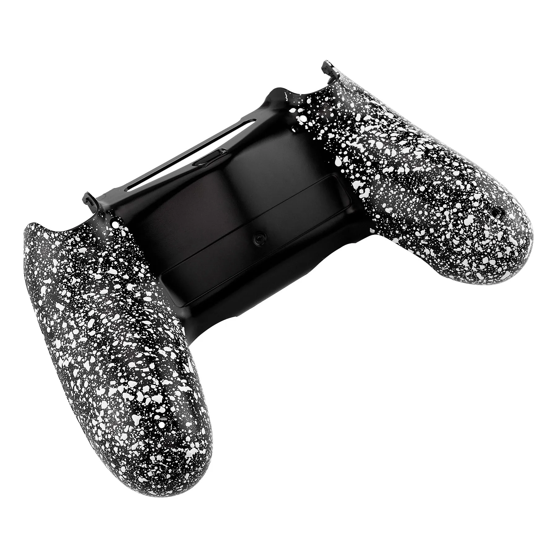 eXtremeRate Textured White Comfortable Non-slip Back Shell for PS4 Slim Pro Game Controller - SP4BR02