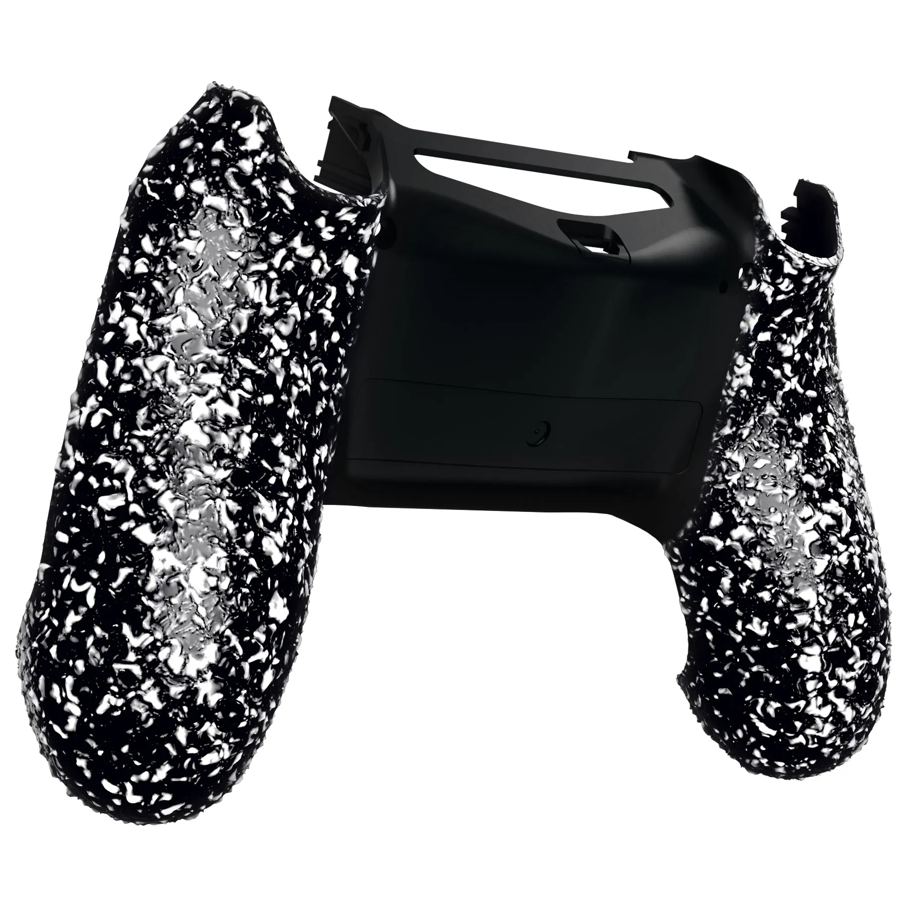 eXtremeRate Textured White Comfortable Non-slip Back Shell for PS4 Slim Pro Game Controller - SP4BR02