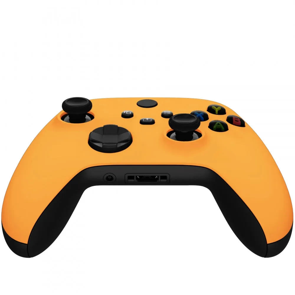 eXtremeRate Yellow Replacement Part Faceplate, Soft Touch Grip Housing Shell Case for Xbox Series S & Xbox Series X Controller Accessories - Controller NOT Included - FX3P311