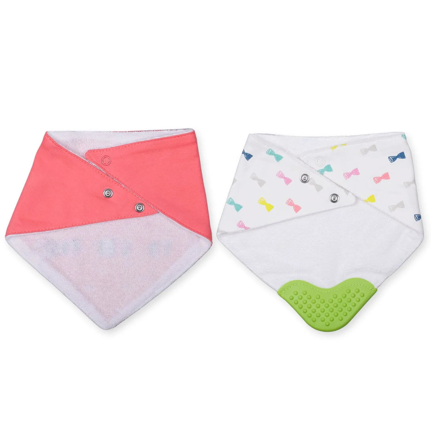 Feeding Bandana Bibs Pack Of 2 Mice Printed Red And White