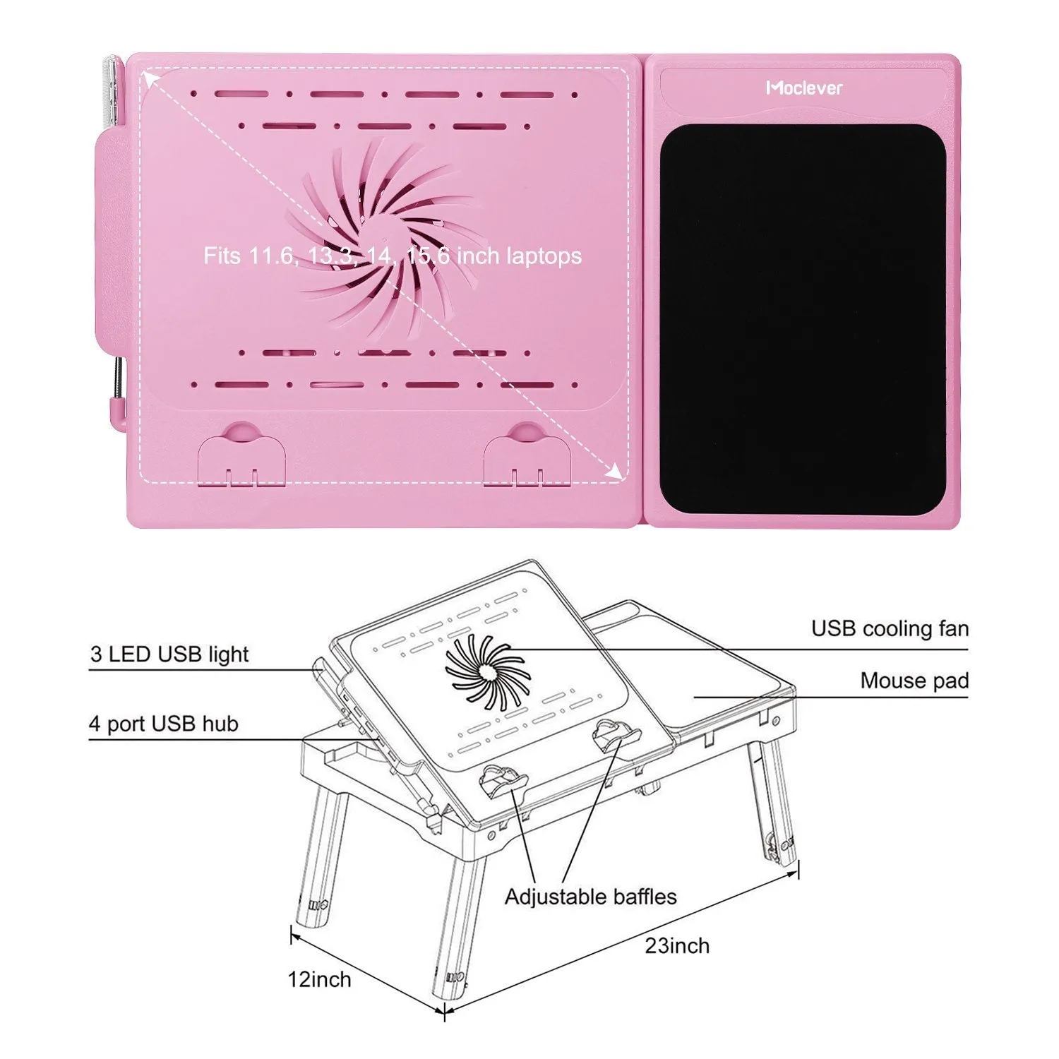 Foldable Laptop Table Bed Notebook Desk