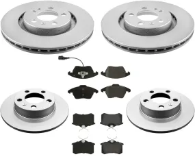 For 1998-2009 Beetle With 280MM Front & Rear Coated Rotors & Ceramic Pads