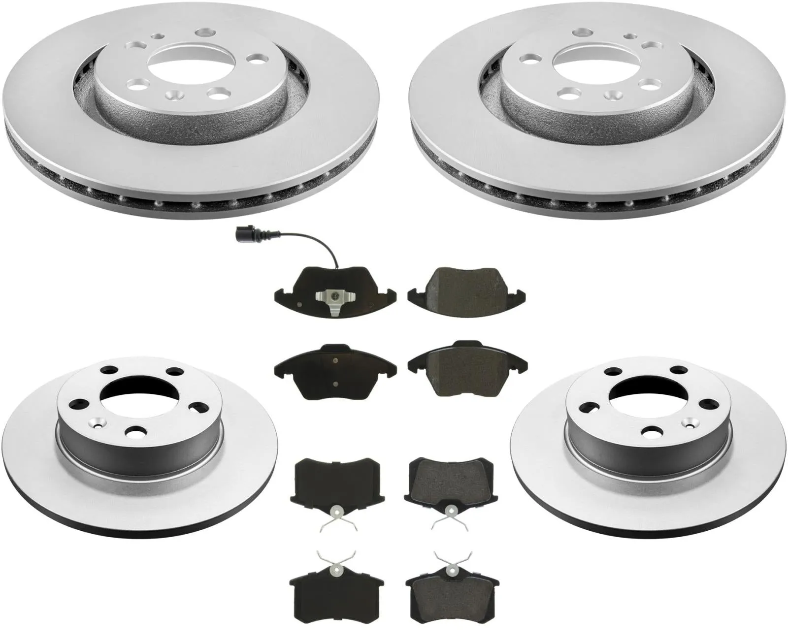 For 1998-2009 Beetle With 280MM Front & Rear Coated Rotors & Ceramic Pads