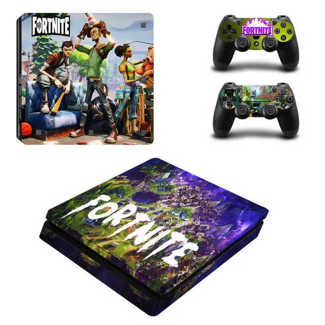 For PS4 Slim Skin Sticker Cover For Sony PlayStation 4 Slim Console 2 Controllers Skins Game Accessories