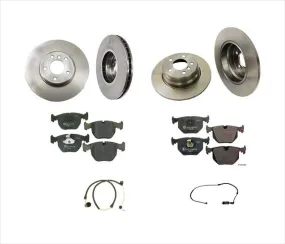 Forv 89-95 BMW 525i Brake Disc Rotors Ceramic Pads Sets & Sensors