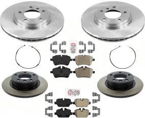 Front & Rear Brake Disc Rotors & Pads Sensors For Mini Countryman S 2011-2015