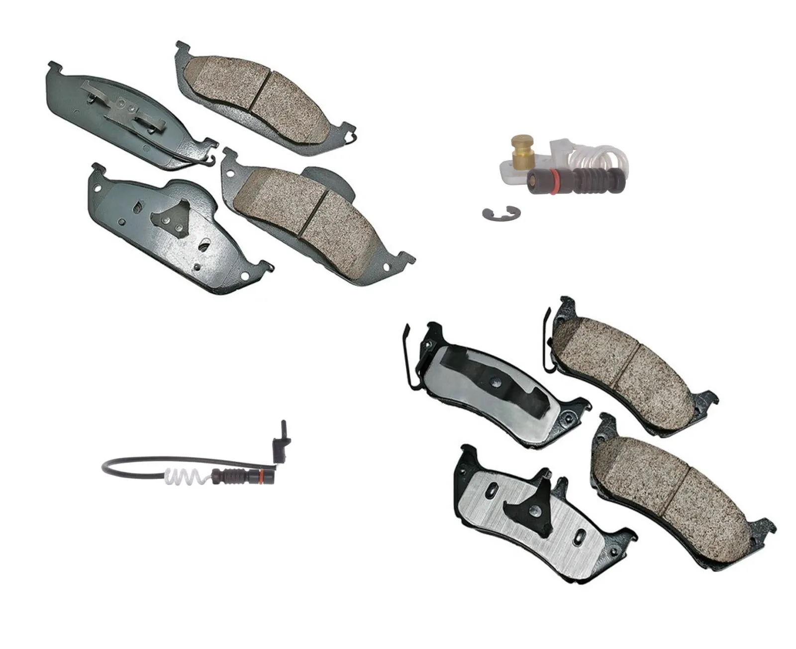 Front & Rear Brake Pads Wear Sensors 2000-2003 Mercedes ML320 2003-2005 ML350