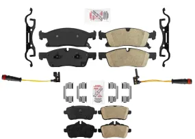 Front & Rear Ceramic Disc Brake Pads Sensors For Mercedes Benz GL350 2013-2016