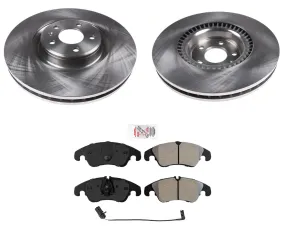 Front Brake Rotors OE Metallic Pads Sensors for 2012-2018 Audi A6 Quattro 356MM
