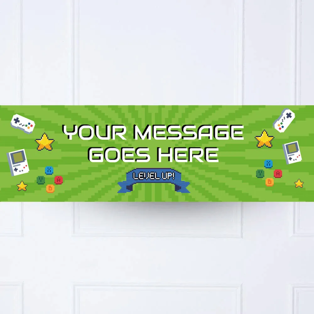 Game On Personalised Party Banner