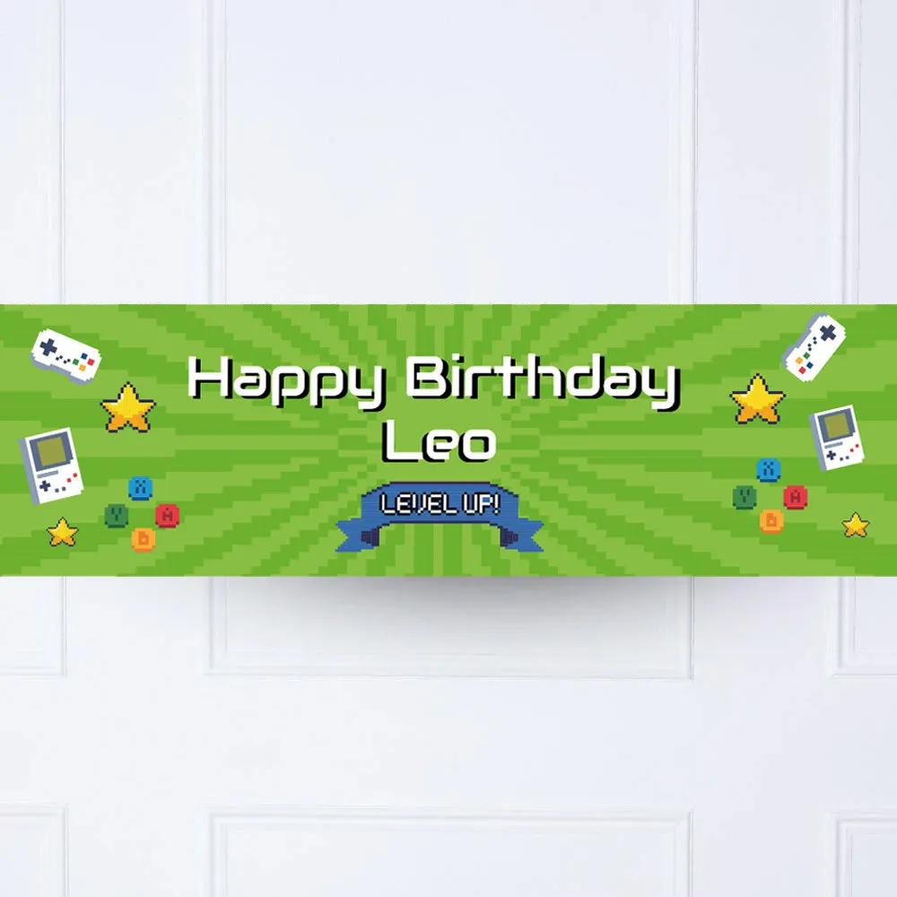 Game On Personalised Party Banner