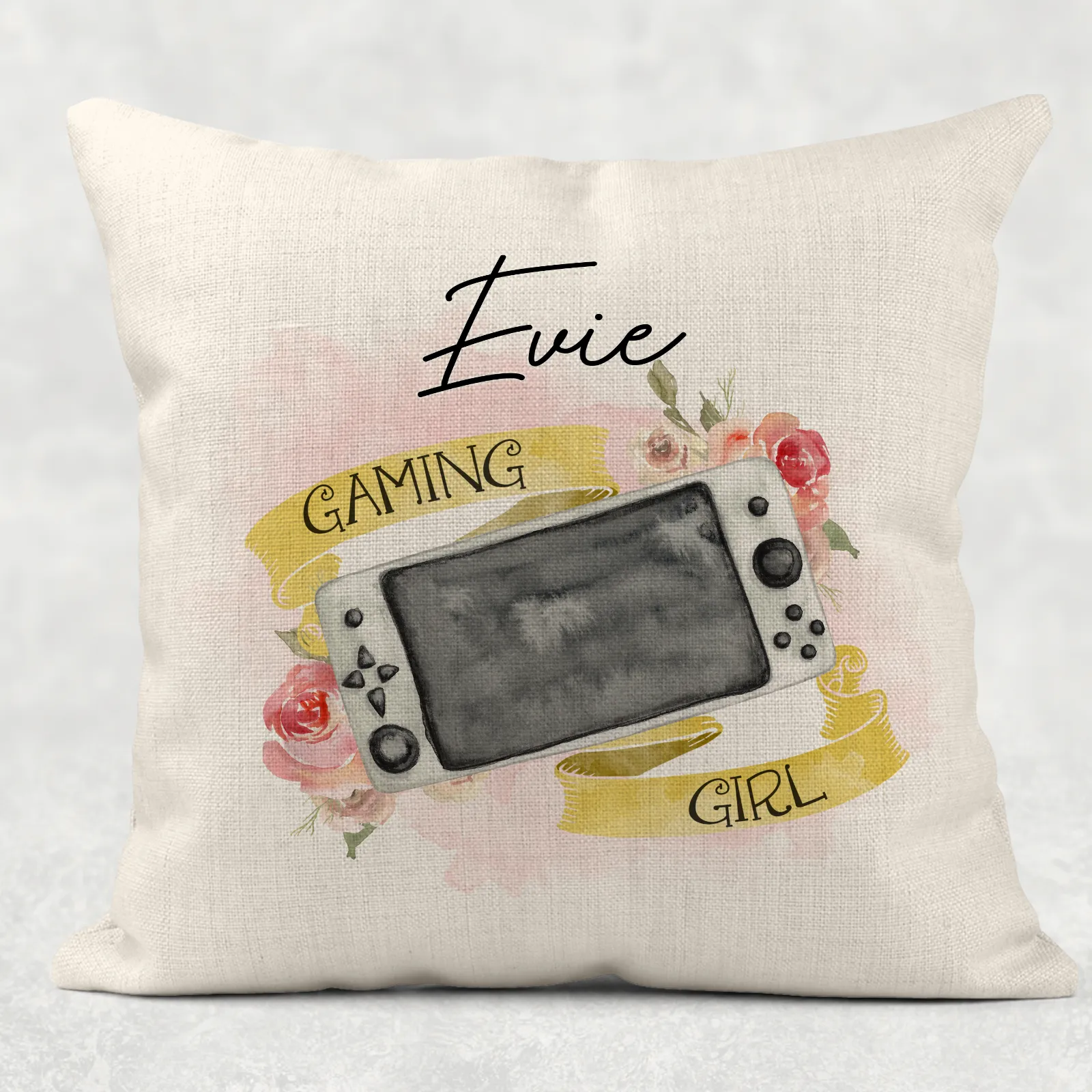 Gamer Girl Personalised Cushion