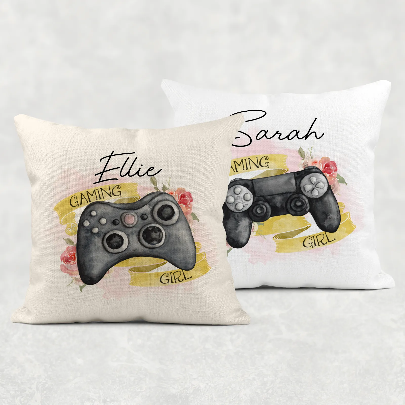 Gamer Girl Personalised Cushion