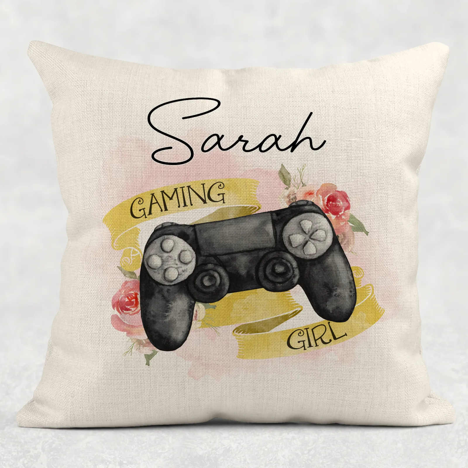 Gamer Girl Personalised Cushion