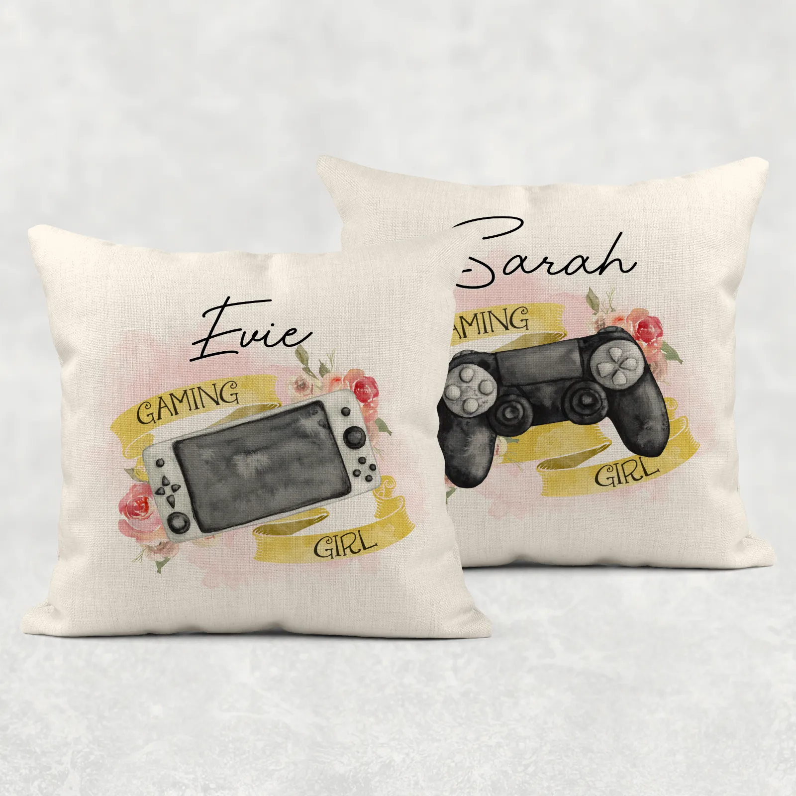 Gamer Girl Personalised Cushion