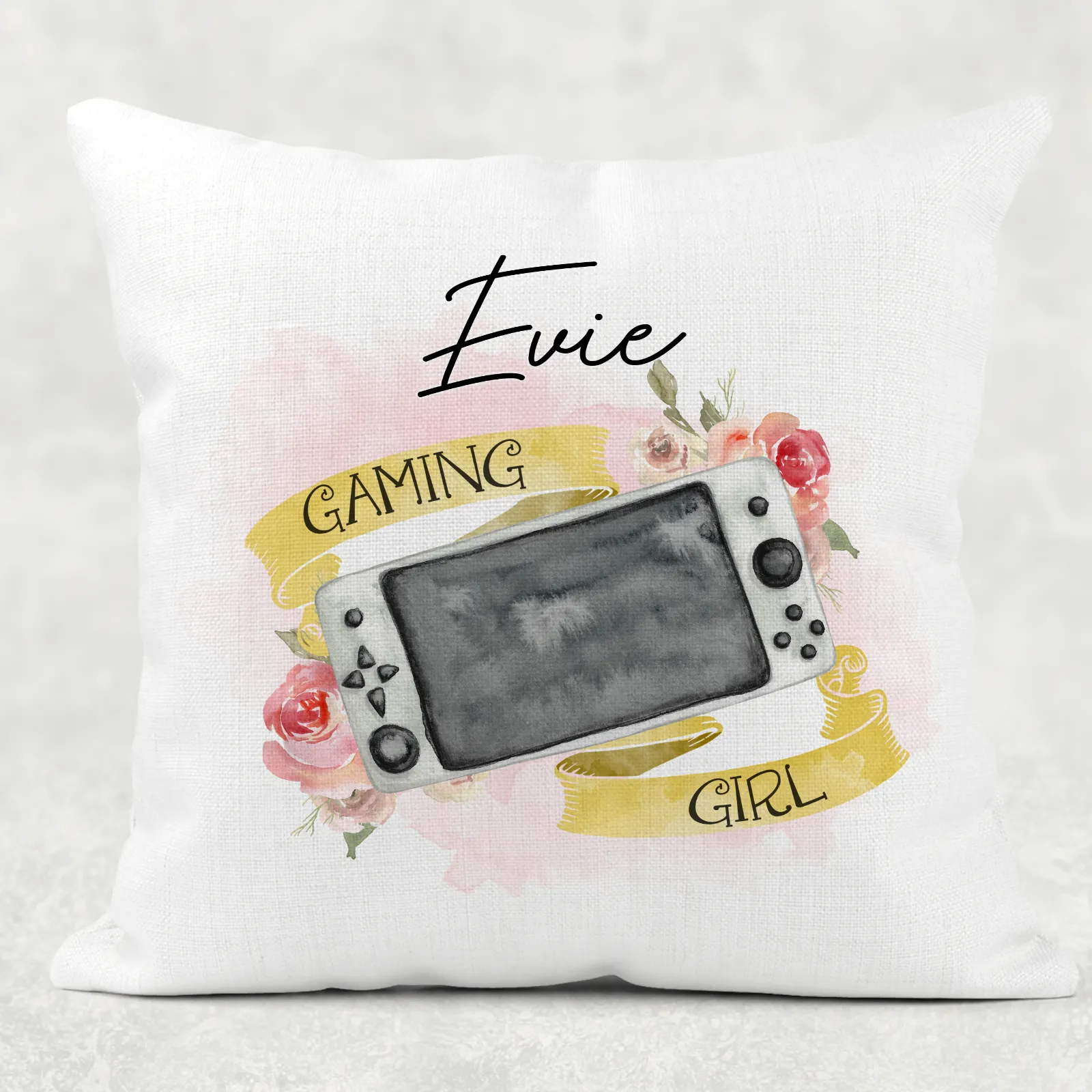Gamer Girl Personalised Cushion