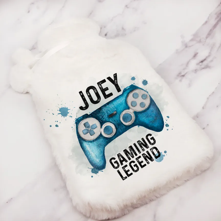 Gaming Legend Personalised Hot Water Bottle Cover