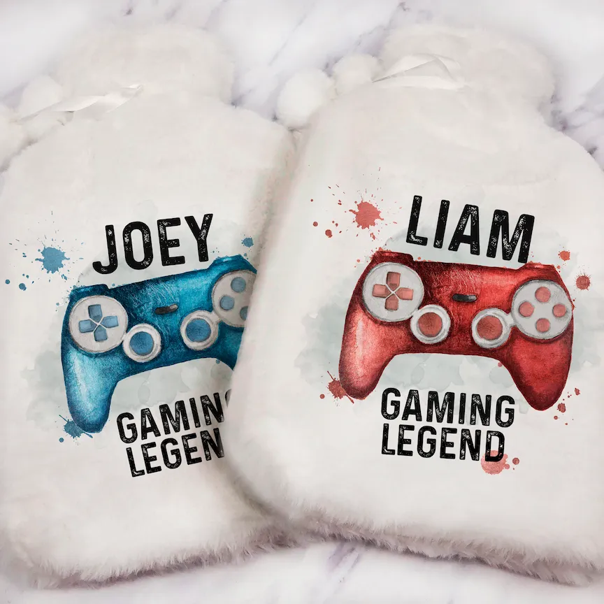 Gaming Legend Personalised Hot Water Bottle Cover