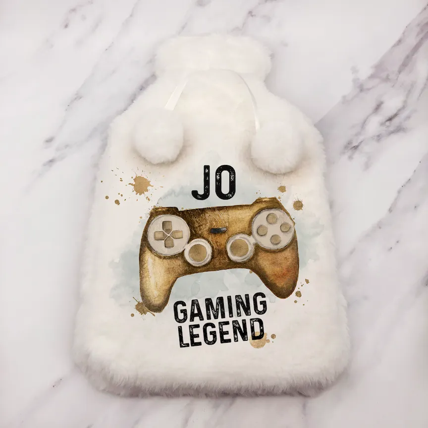 Gaming Legend Personalised Hot Water Bottle Cover