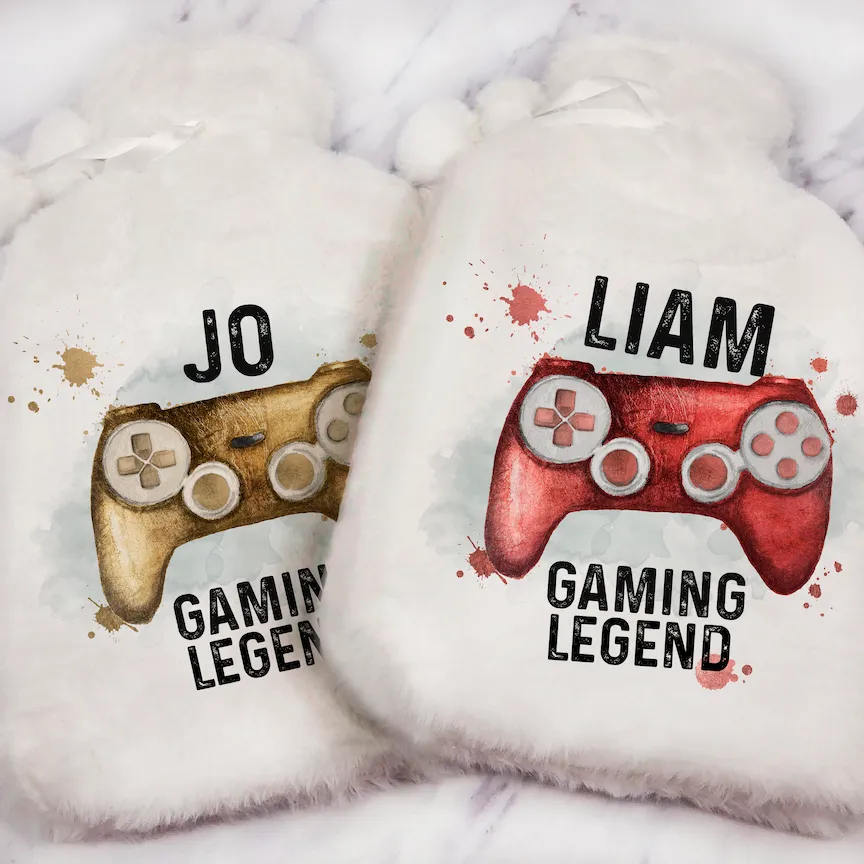 Gaming Legend Personalised Hot Water Bottle Cover