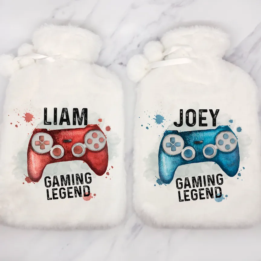 Gaming Legend Personalised Hot Water Bottle Cover