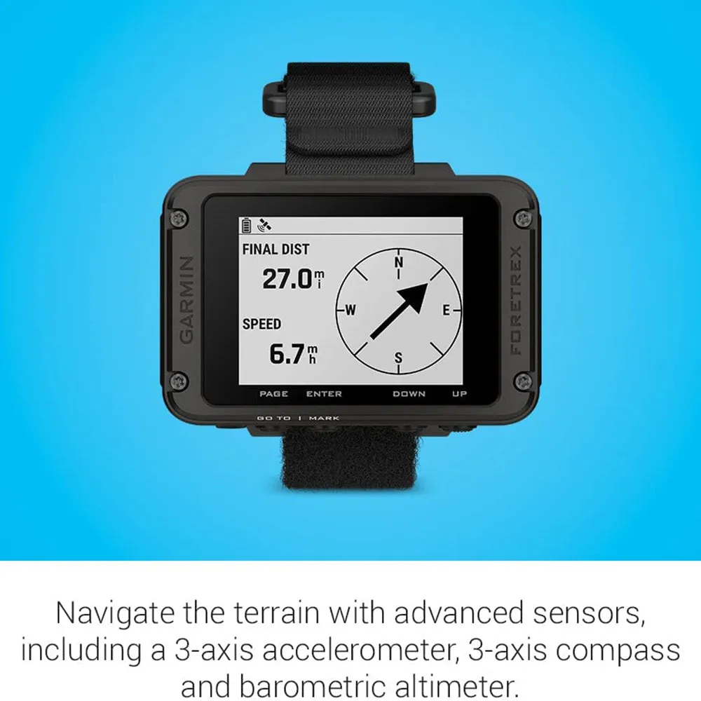 Garmin Foretrex 801 Upgraded Multi-Band GNSS Longer Battery Life Wrist-Mounted GPS Navigation - 010-02759-00