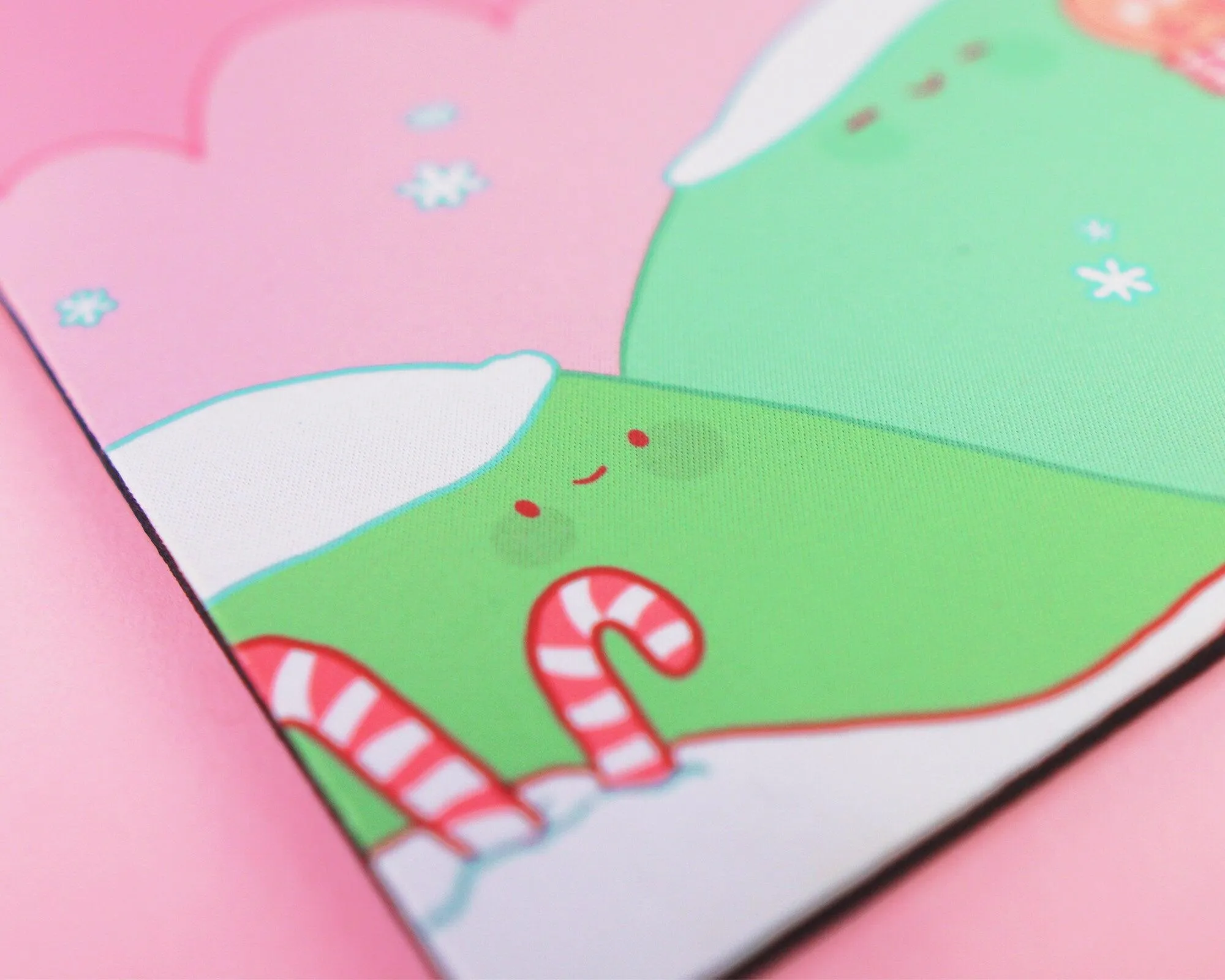 Gingie & Spice Mouse Pad │ Cute Kawaii Christmas Desk Décor │ Candy Cane Lane Design