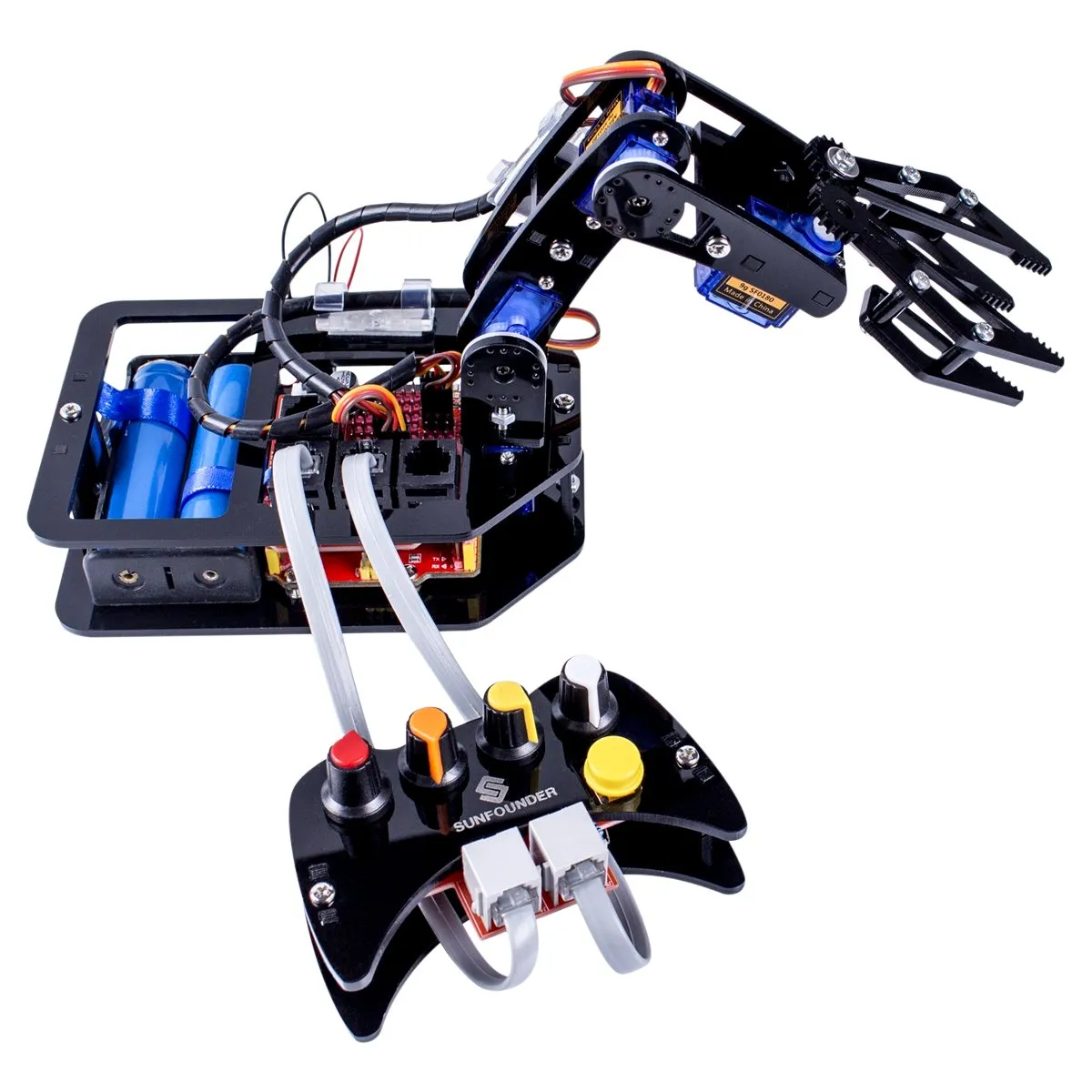 Hamilton Buhl STEAM Robo-Arm Kit for Arduino - Programmable 4-Axis Robot Arm