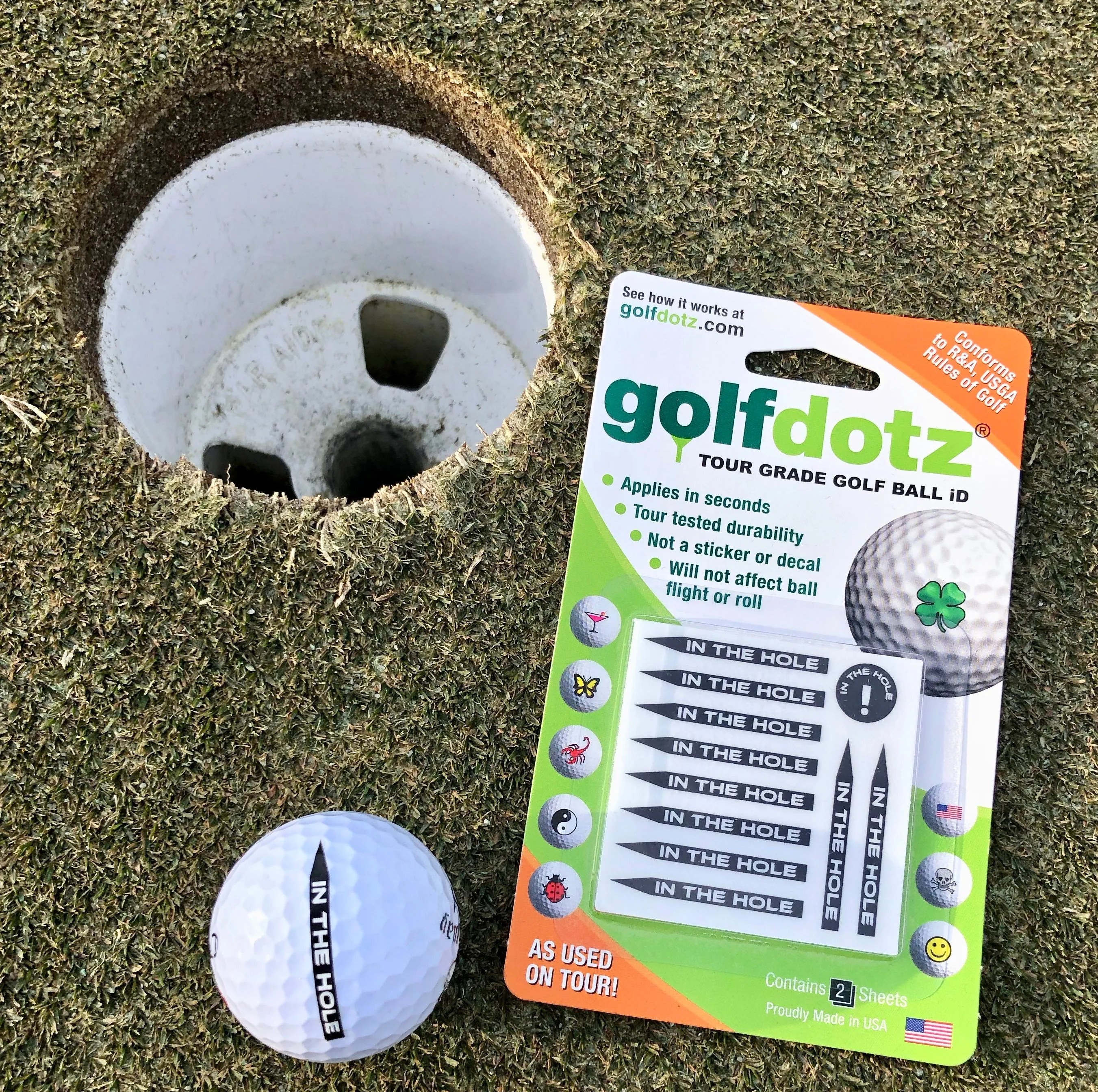 In The Hole Putting Alignment Arrows