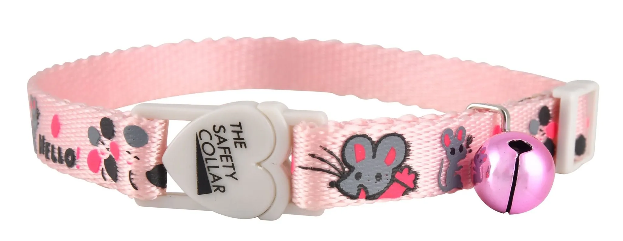 Jeffers "Hello Mouse" Reflective Cat Safety Collar w/ Bell