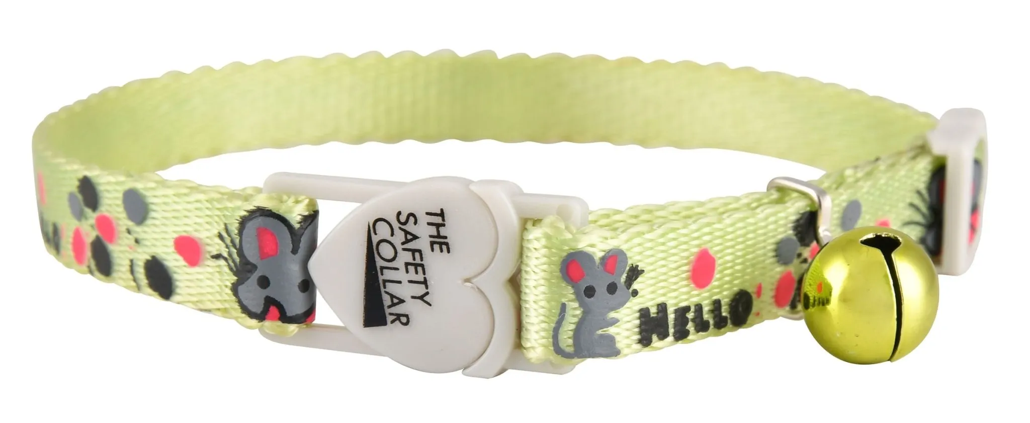Jeffers "Hello Mouse" Reflective Cat Safety Collar w/ Bell