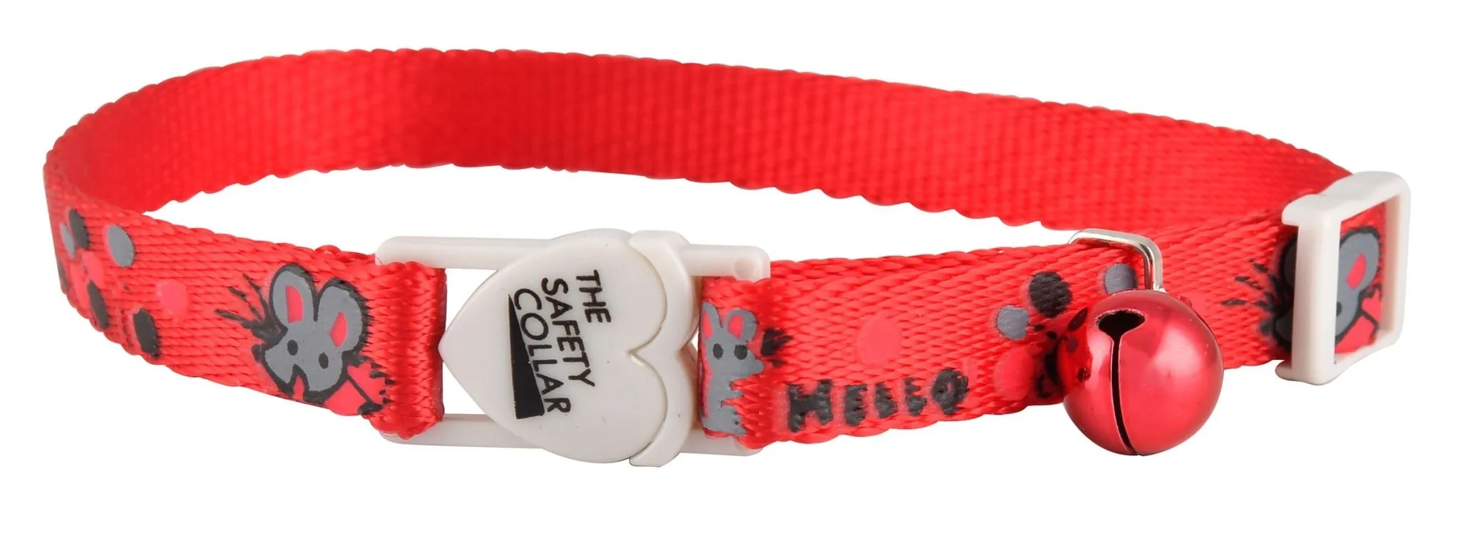 Jeffers "Hello Mouse" Reflective Cat Safety Collar w/ Bell