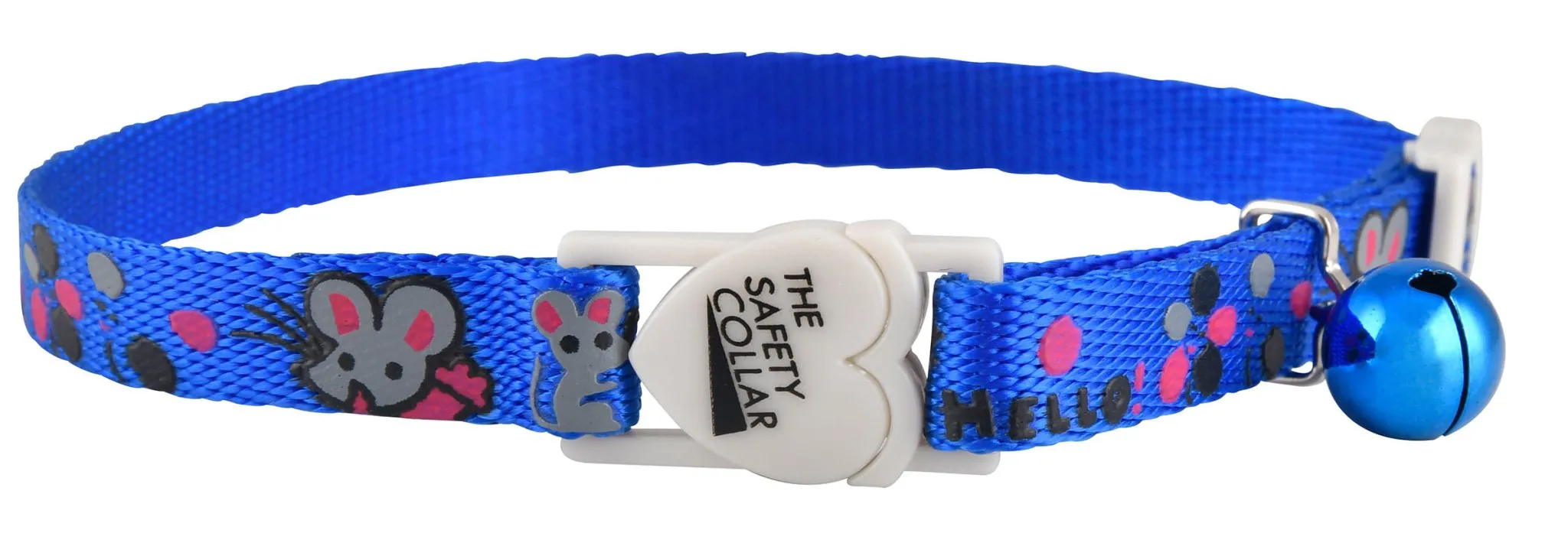 Jeffers "Hello Mouse" Reflective Cat Safety Collar w/ Bell