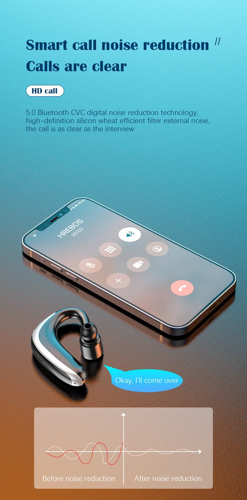 K20 Wireless Bluetooth 5.0 In-Ear HiFI Earphone