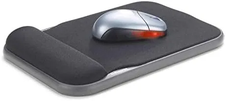 Kensington Ergonomic Gel Mouse Mat with Height Adjustable Wrist Support – Black, for Laser & Optical Mice, 200 x 280 mm