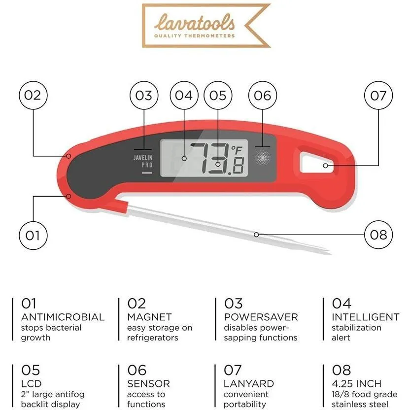 Lavatools Javelin PRO Probe Thermometer Chipotle