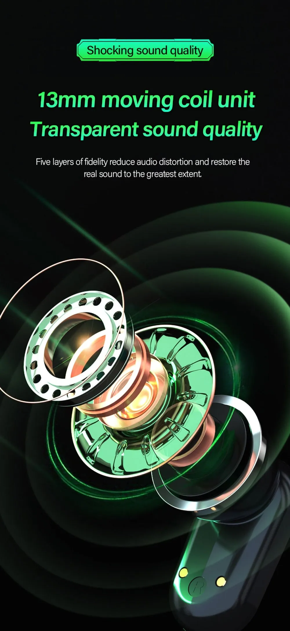 Lenovo™ Wireless Bluetooth HiFi Surround Sound Earphones