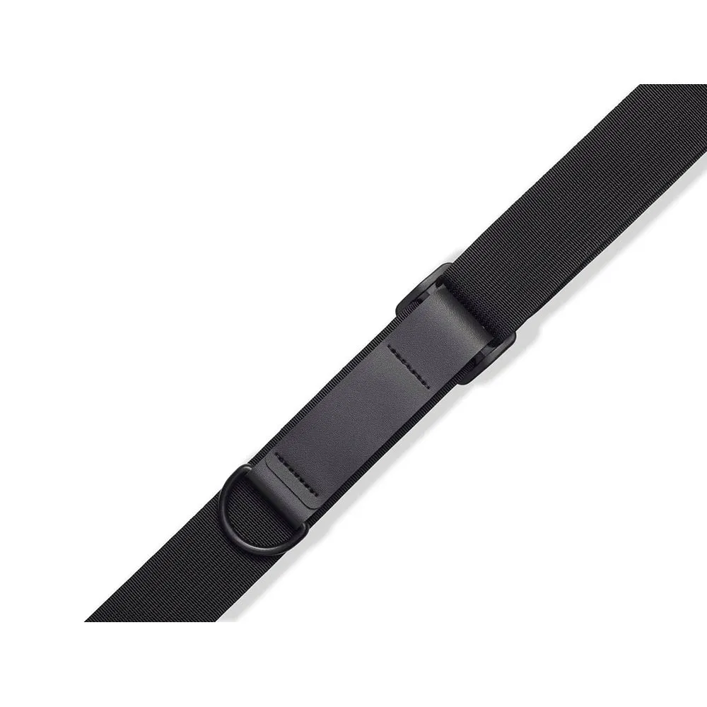 Levys 2.5 Inch Right Height Ergonomic Padded Ripchord Guitar Strap Black