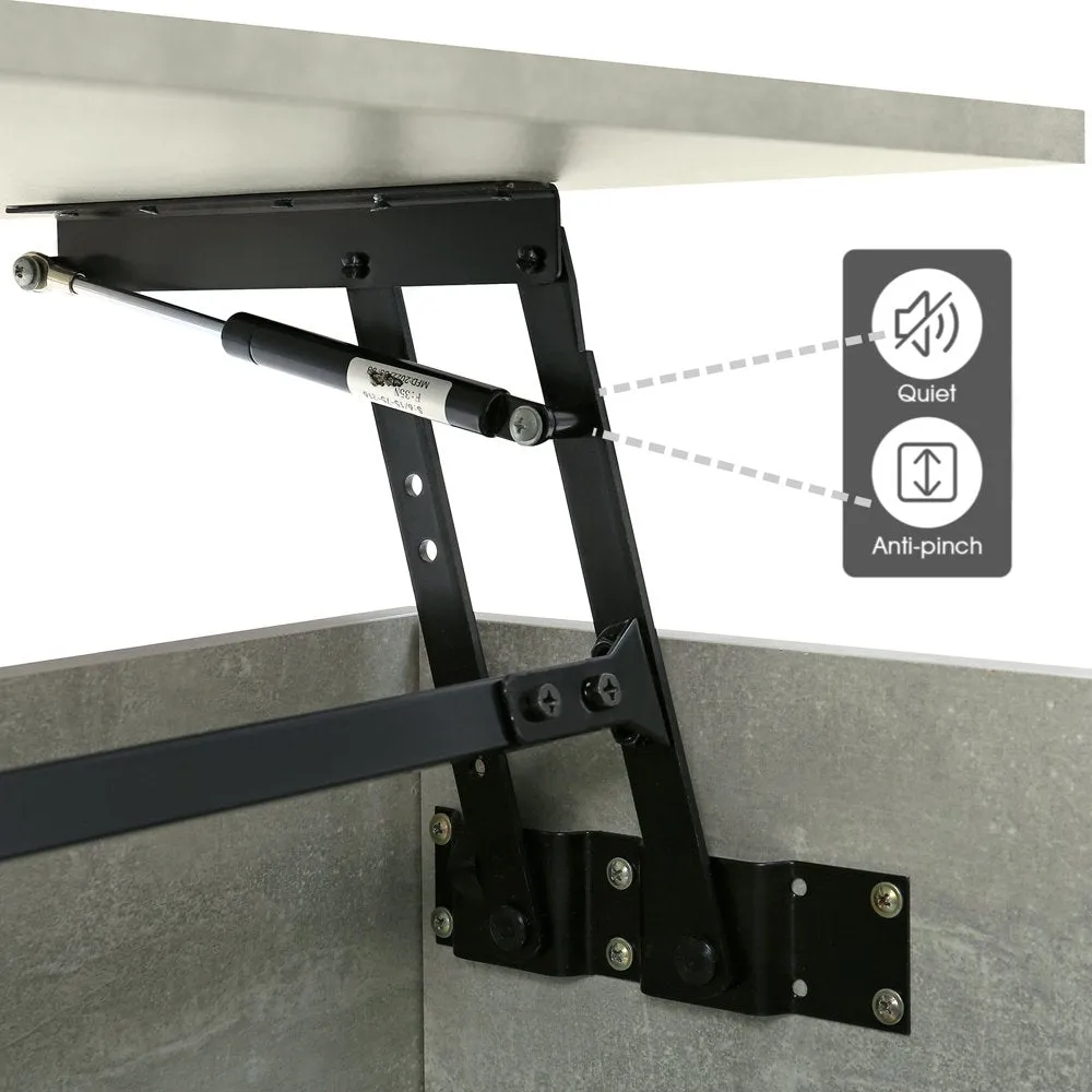 Lift Top Table LED Coffee Table Hidden Compartment