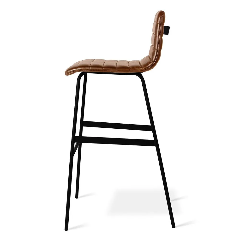 <font color="#ff0000">FLOOR MODEL</font><br>Lecture Leather Bar Stool