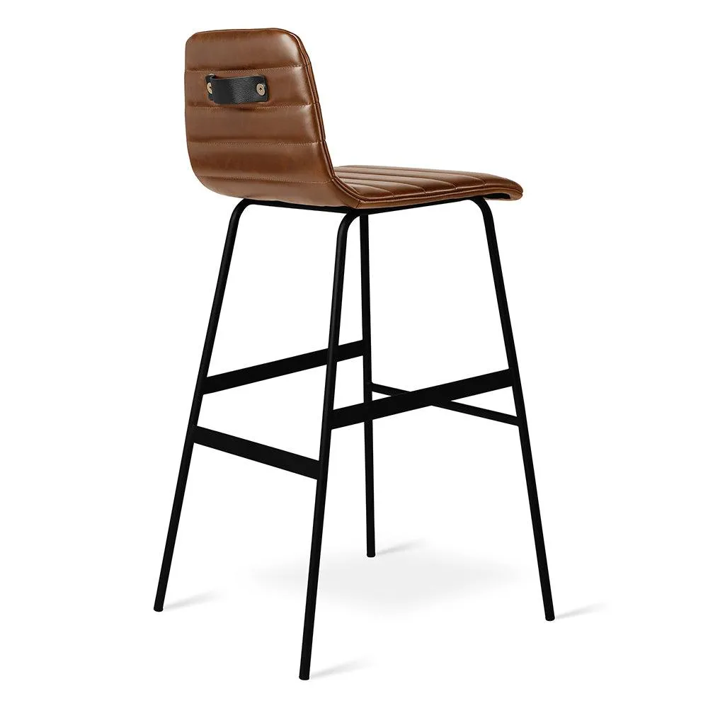<font color="#ff0000">FLOOR MODEL</font><br>Lecture Leather Bar Stool