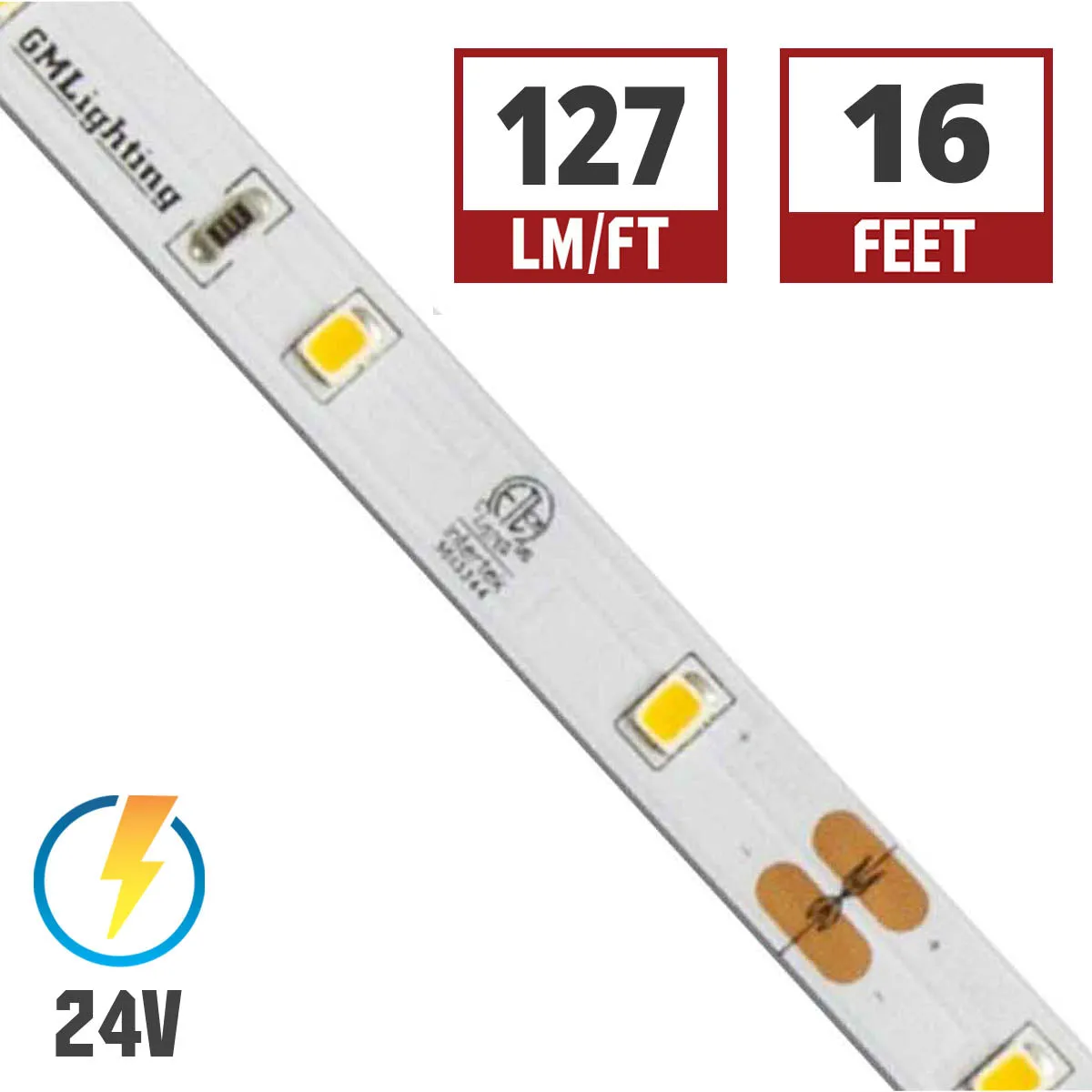 LTR-E Econo LED Strip Light, 16ft Reel, 2700K, 127 Lumens per Ft, 24V